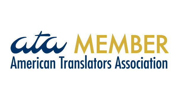 Logo American Translators Association (ATA) in kleur 600*337 pixels op transparante achtergrond